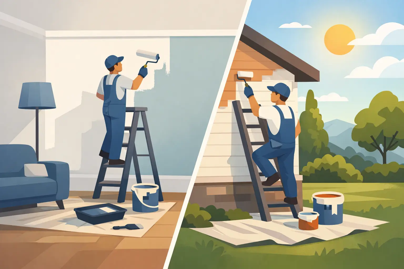 Interior Versus Exterior Painting Differences