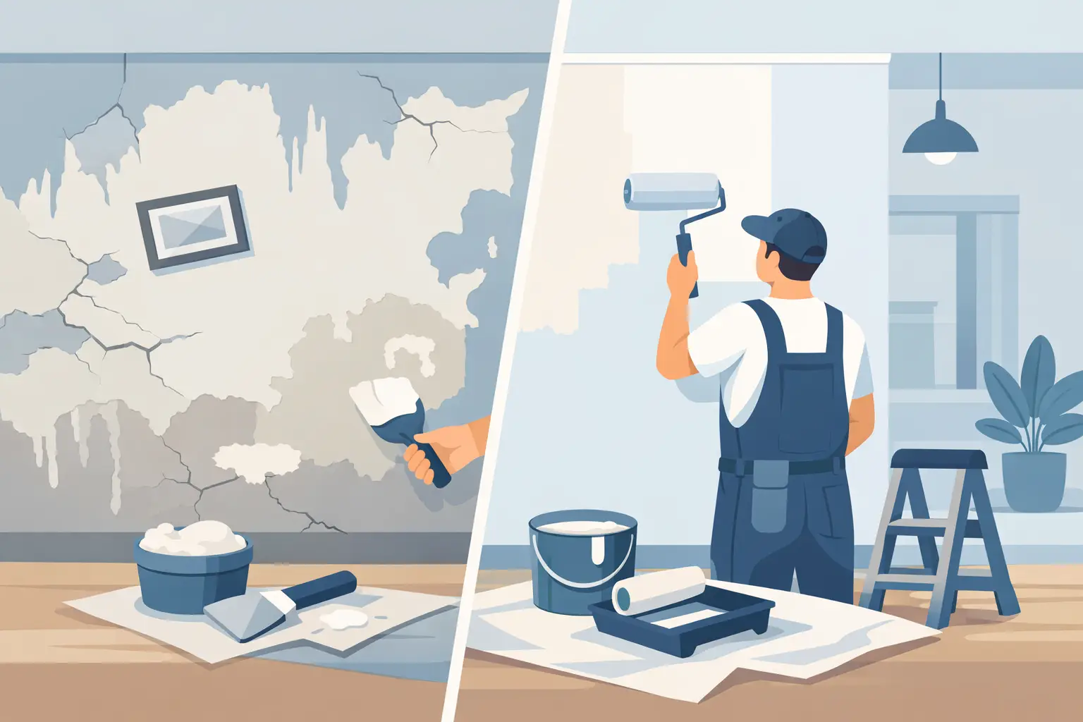 Painting Damaged Walls After Tenants Properly