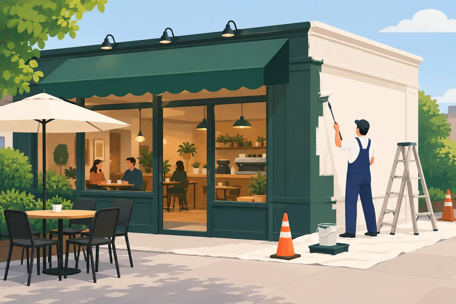 How to Plan Café Repainting Without Lost Trade