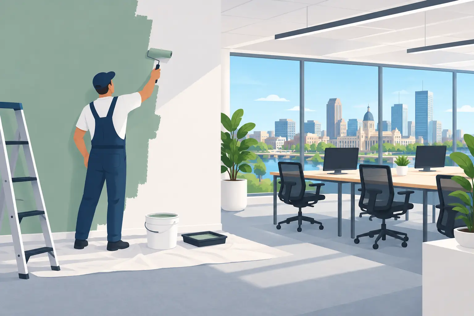 Office Repainting Case Study for Adelaide Teams