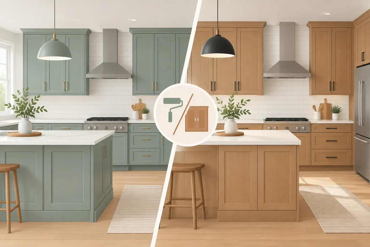 Painted Cabinets or New Cabinets for Your Kitchen
