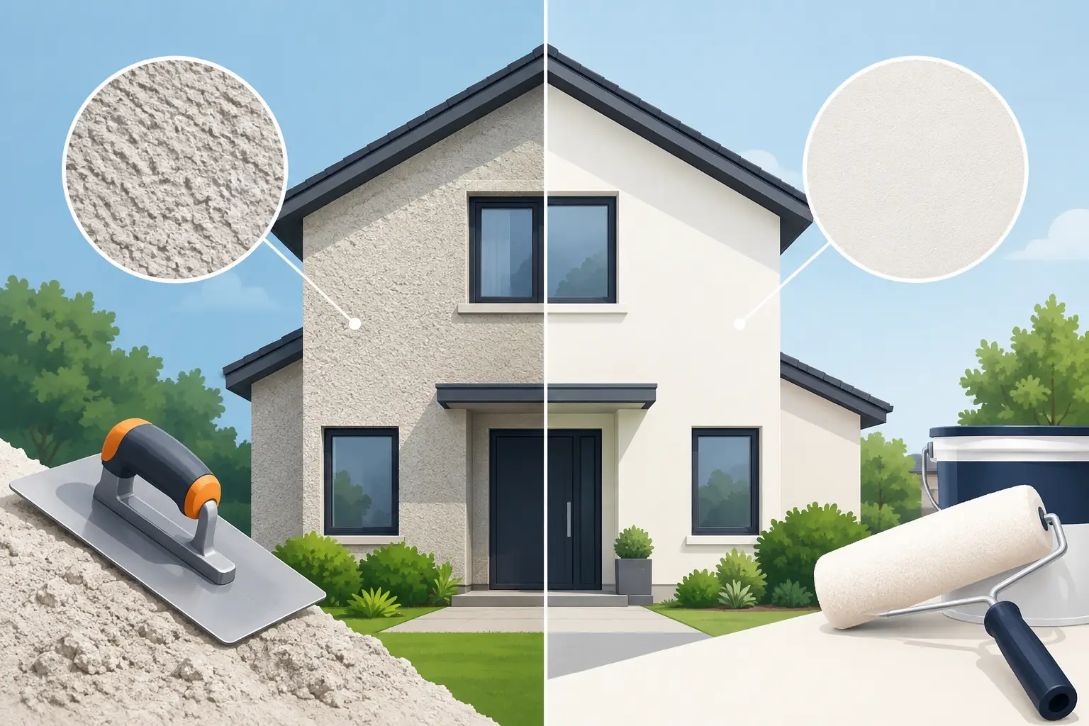 Render Painting vs Render Coating Explained